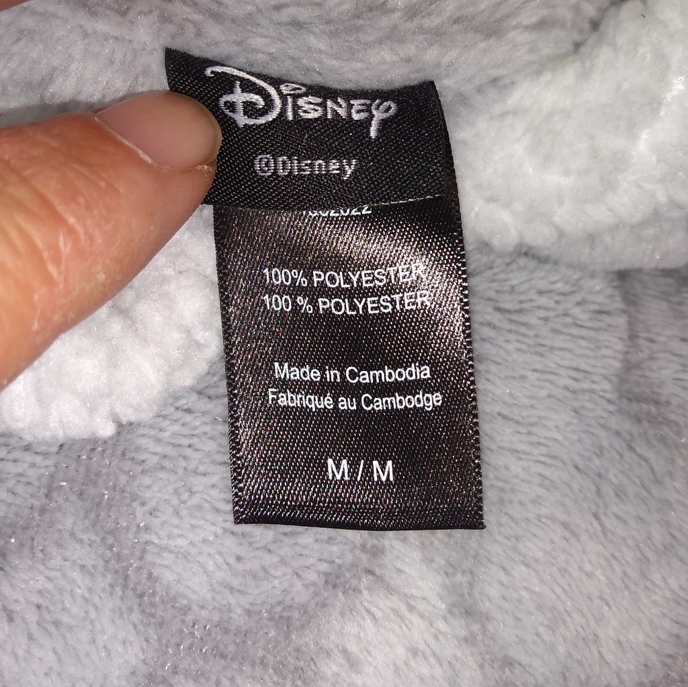 Disney Lounge Hoodie, Grey, Size Medium, Mickey Mouse Pattern, Super Soft - Picture 8 of 9
